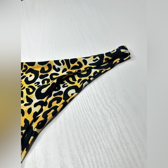 NWOT Bond-Eye Golden Leopard Print Sleek Bikini Bottom Sz XS - Picture 5 of 12